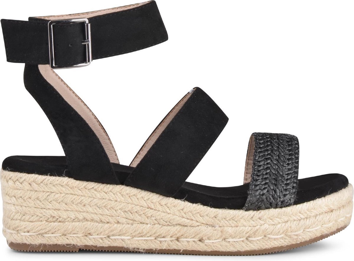 PS Poelman - maat 41 - LONA Dames Sandalen/Espadrilles - Zwart