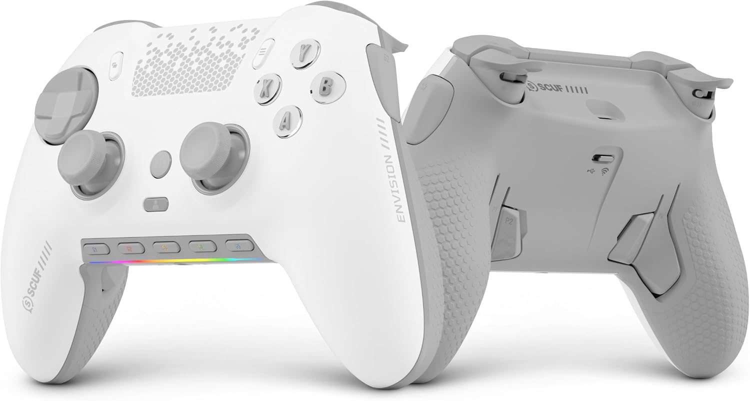 Scuf Envision Pro HE - Draadloze Gaming Controller - Programmeerbare Paddles & G-keys - PC - Wit