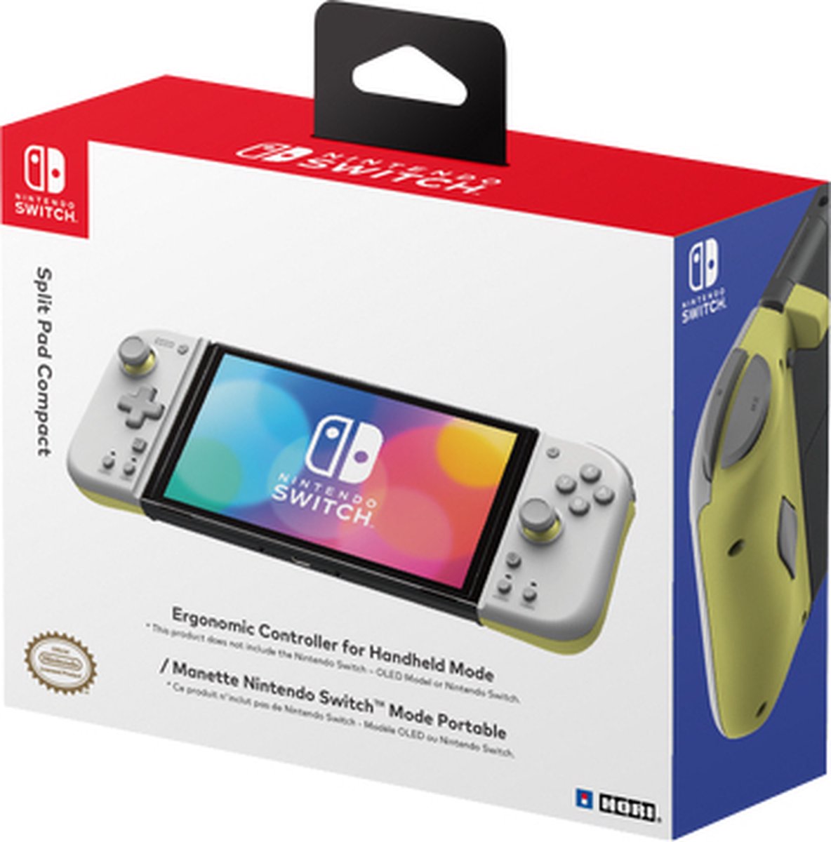 Hori Split Pad Pro Compact - Switch Controller - Licht Grijs/Geel - Nintendo Switch/Switch OLED