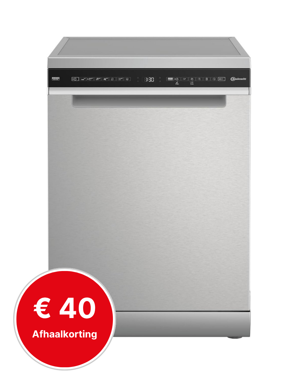 inbouw vaatwasser, dubbelglas, roestvrij staal, paneelbediening, afhaal korting