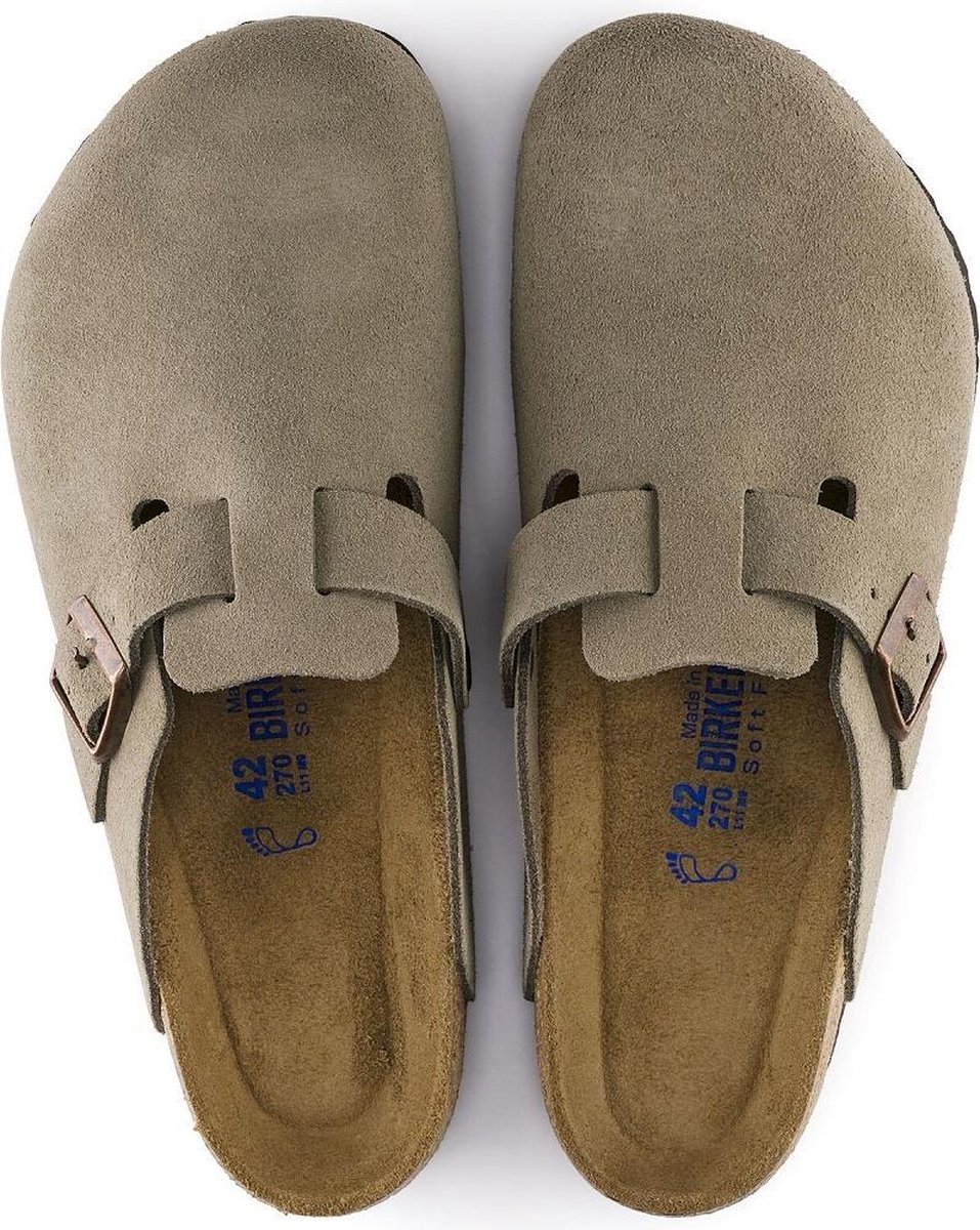 Birkenstock Boston SFB VL Narrow Unisex Clogs - Taupe - Maat 45