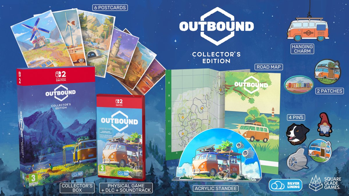 speldoos, outbound, collectors edition, acryl stand, postkaarten