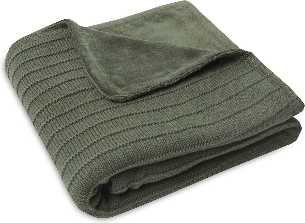 Jollein Baby Deken Wieg Velvet Pure Knit - Leaf Green