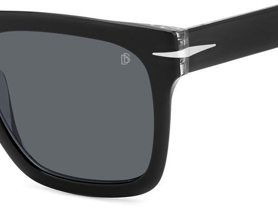sunglasses, zwarte montuur, grijze lenzen, vierkante montuur, metaal scharnier