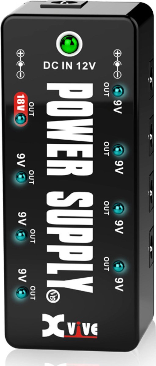 Power supply, DC 12V, 9V outputs, multi-output, Xvive