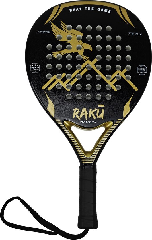 Raku® Eagle Pro Edition - Padel Racket - Padel - Padelrackets - Racket - Paddle - Carbon - Inclusief