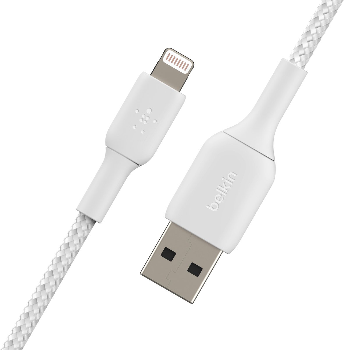 Belkin Braided iPhone Lightning naar USB kabel - 3m - wit