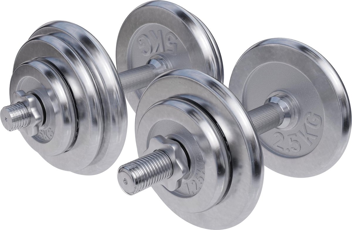 dumbbells, stainless steel, gewichtsketting, metalen schijven, kettle?