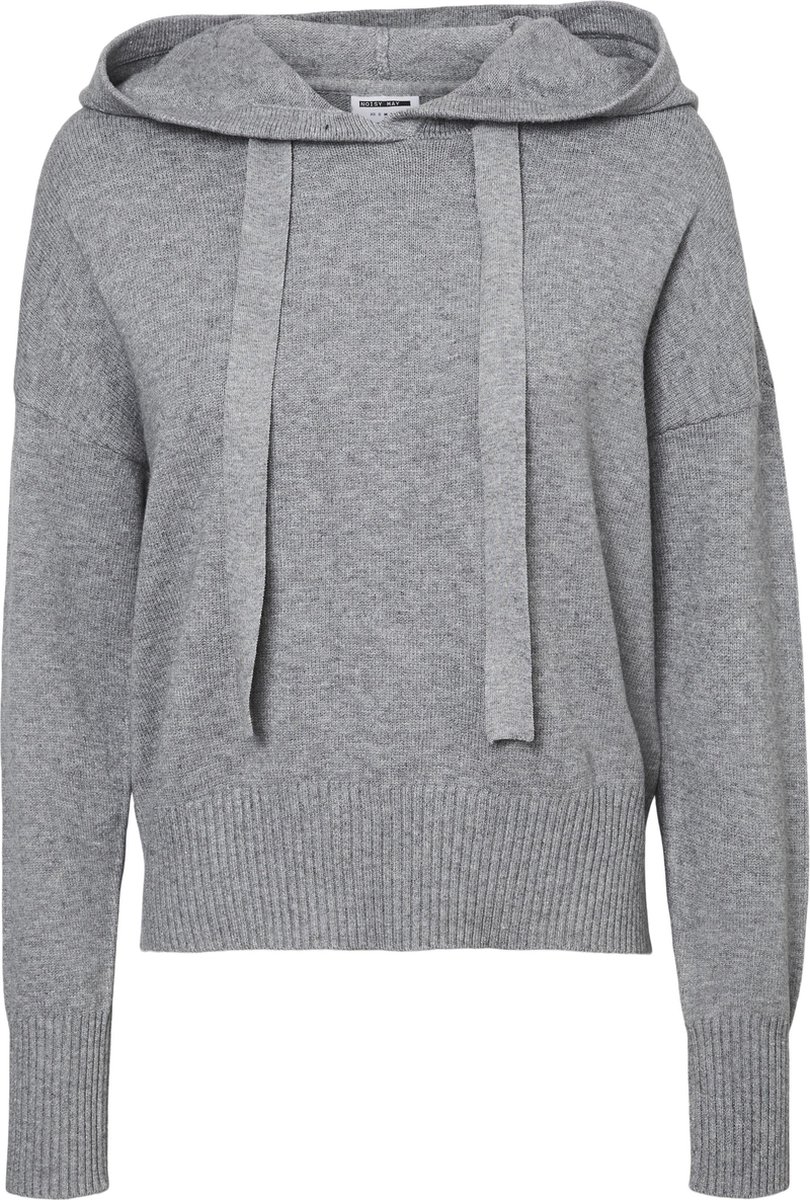 Noisy may - Maat S - Trui Nmship L/s Hoodie Knit Bg Noos 27016491 Medium Grey Melange Dames