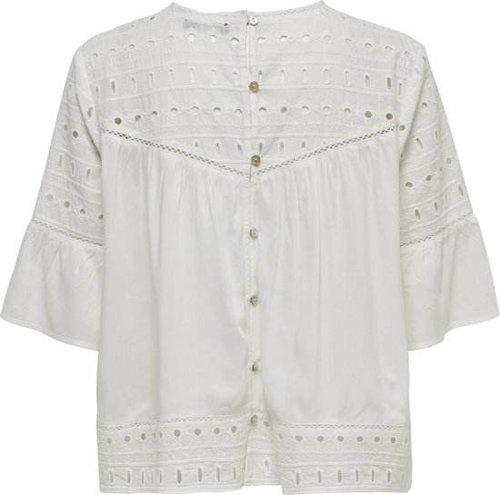 Only - maat 34 - Onlirina Emb Anglaise Dnm Top Noos 15176922 Cloud Dancer