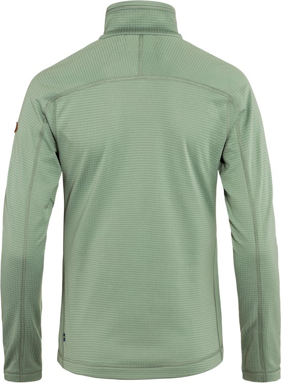 Fjällräven Maat S  Abisko Lite Fleece Half Zip Dames Outdoorvest - Misty Green