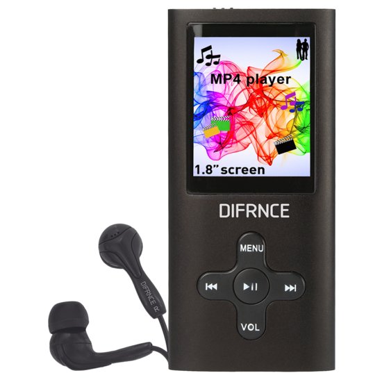 Difrnce MP1851 - MP4 speler - 4 GB - Zwart