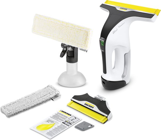 Kärcher WV 7 Signature Line Ruitenreiniger - Draadloos ramen zemen - Siliconen zuigstrip - LED display - Looptijd accu 100 min. - Werkbreedte 170/280 mm - Incl. sproeiflacon, microvezeldoek indoor & outdoor, reinigingsmiddelconcentraat