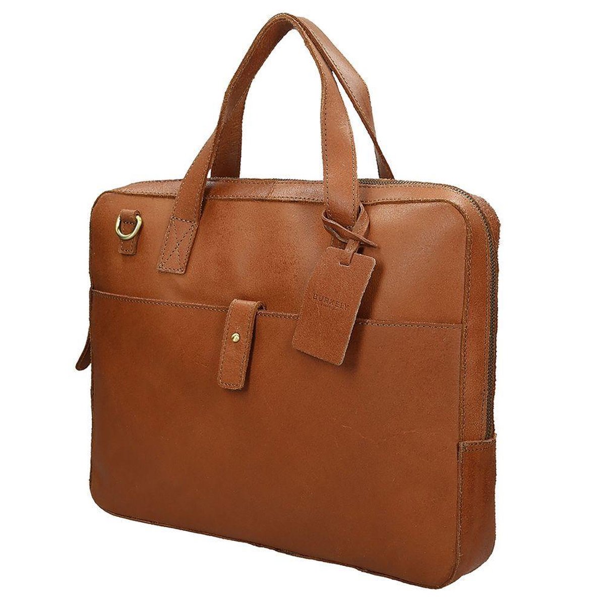BURKELY-Vintage-Noa BURKELY Vintage Noa Little Aktetas - 13 inch Laptoptas - Cognac