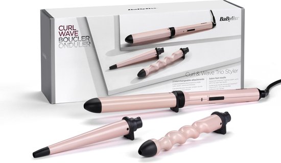 BaByliss Curl and Wave Trio MS750E Multistyler - krultang - 3 accessoires