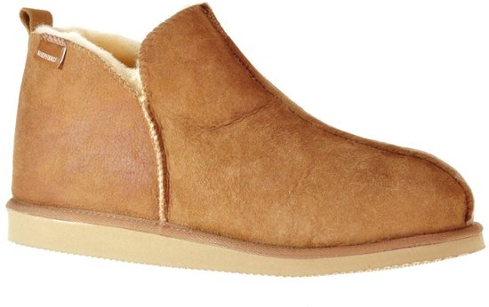 laarzen, slippers, eln fleece, suede, kuitenvacht, tan color