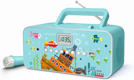 Koopjeshoek - Muse M-29 KB Draagbare Radio/CD/MP3 speler met microfoon