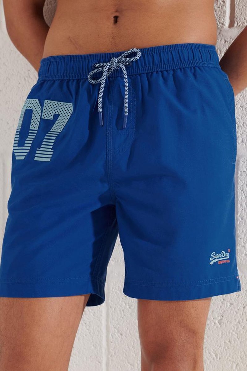 Superdry - Maat S - waterpolo rits zwemshort blauw