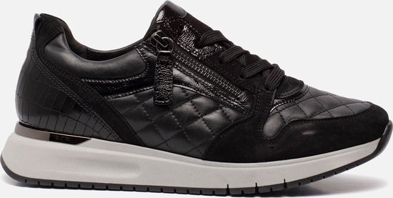 sneaker, zwart, gebreurdessin, rits, athletische schoen