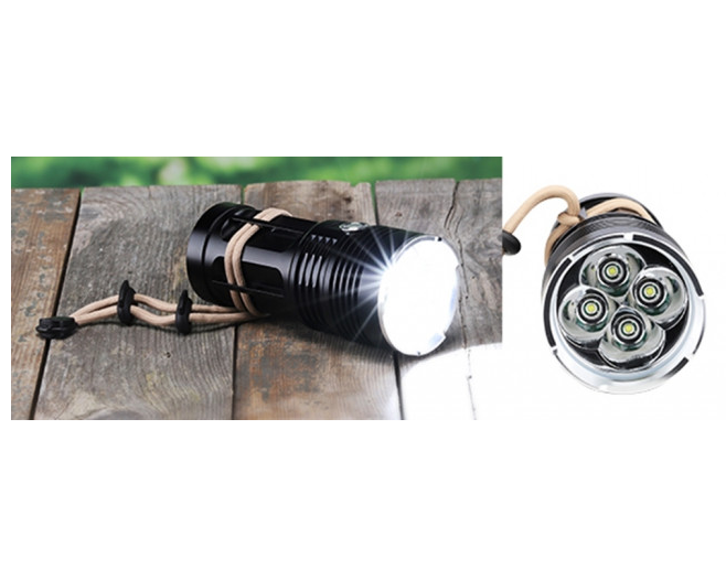 LED batterij handlamp incl. 4 batterijen