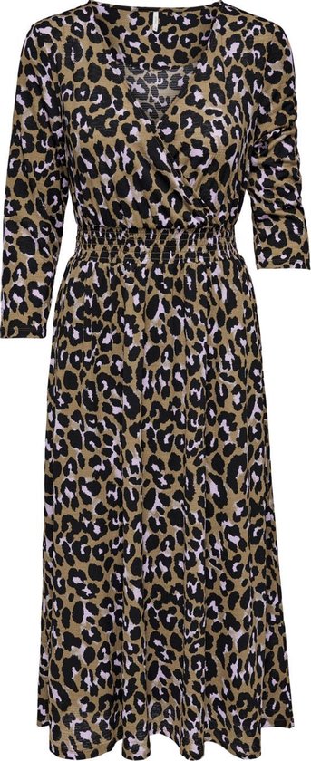 Onlly - Maat XL - Onlfeline 3/4 Dress Jrs Cs 15238331 Toasted Coconut