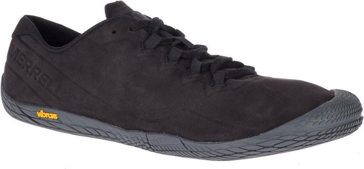sneaker, zwart, stof, vibram, laag model