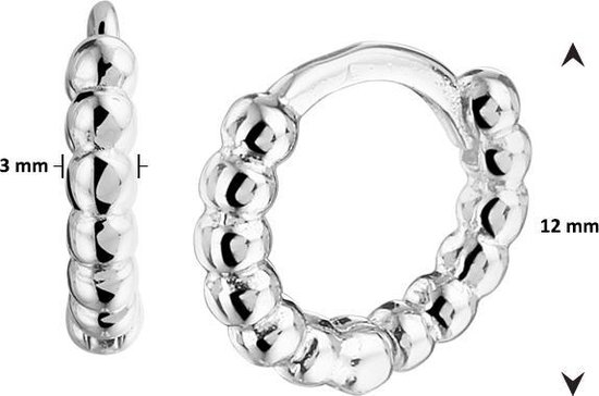 The Jewelry Collection - Klapoorringen - Zilver - 12 mm