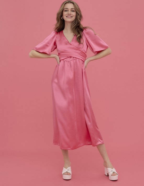 Vero Moda - Maat S - VMKAE D1 2/4 V-NECK 7/8 DRESS Dames Jurk