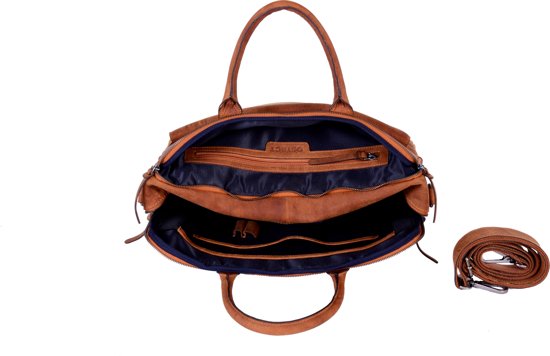 DSTRCT Wall Street Laptoptas - 17 inch - Cognac