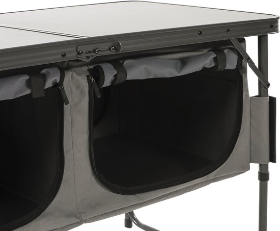 Travellife Toledo opbergkast opvouwbaar breed dark grey