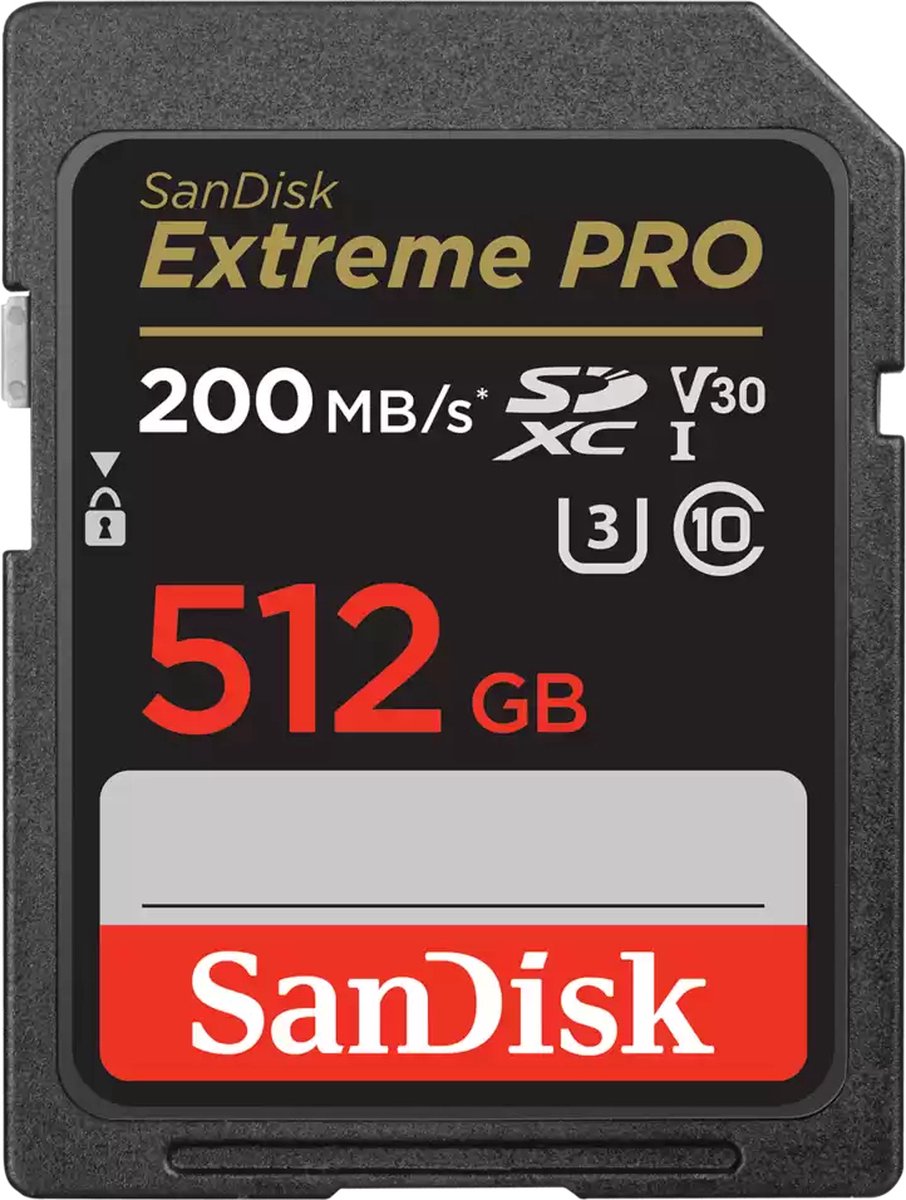 SanDisk Extreme PRO SDXC-kaart 512 GB Class 10 UHS-I Schokbestendig, Waterdicht