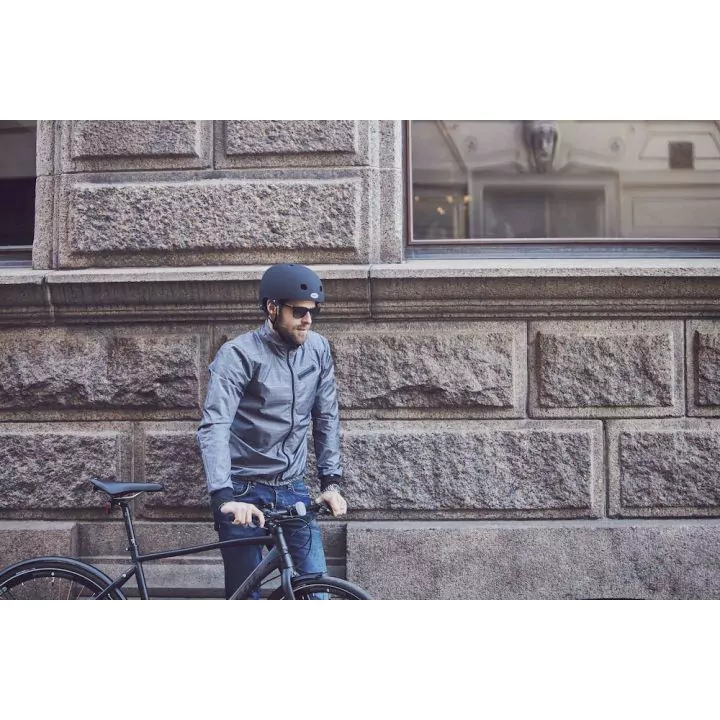 Craft Ride Wind Jacket Black/Gravel Maat M Fietsjas - Heren