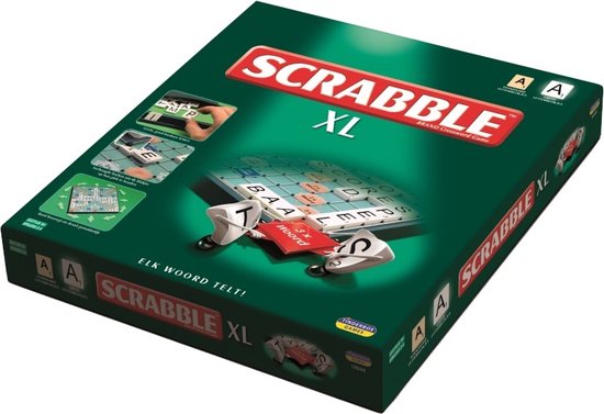 Scrabble XL - Bordspellen - Gezelschapsspel voor Familie - Extra grote letters en met Tilelock-syste