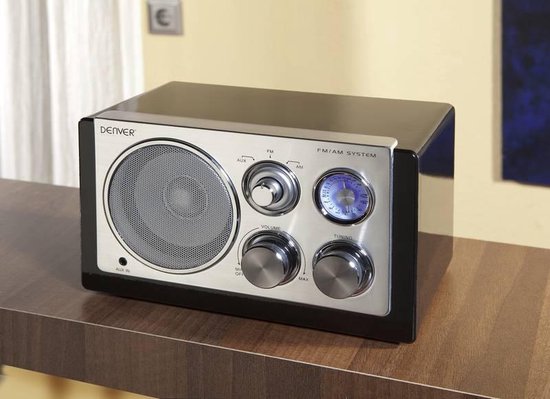 Denver TR-61 - Retro FM radio - Zwart