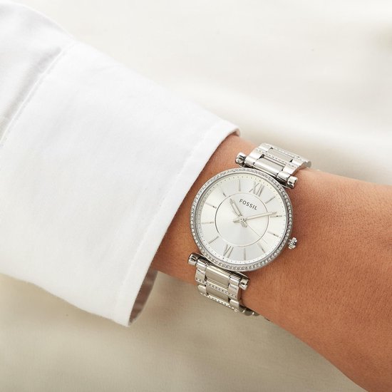 Fossil Jacqueline ES3545 Dameshorloge 36 mm - Zilverkleurig