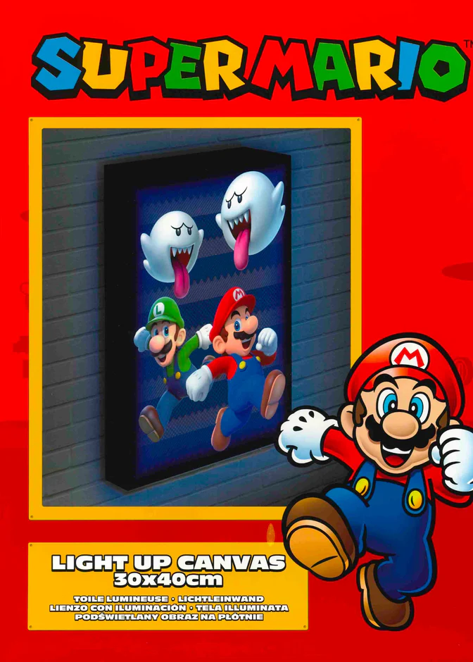 Super Mario Boo Blast Light Canvas 40X30 Cm