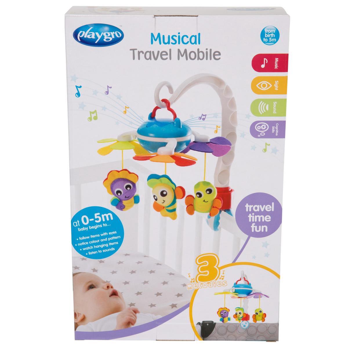 Playgro Muziekmobiel - Reismobiel - afneembare muziekdoosje