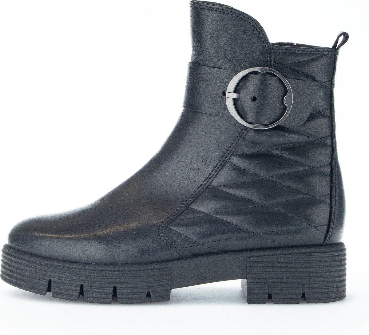 boots, ankle boot, quilted, buckled, chunky sole