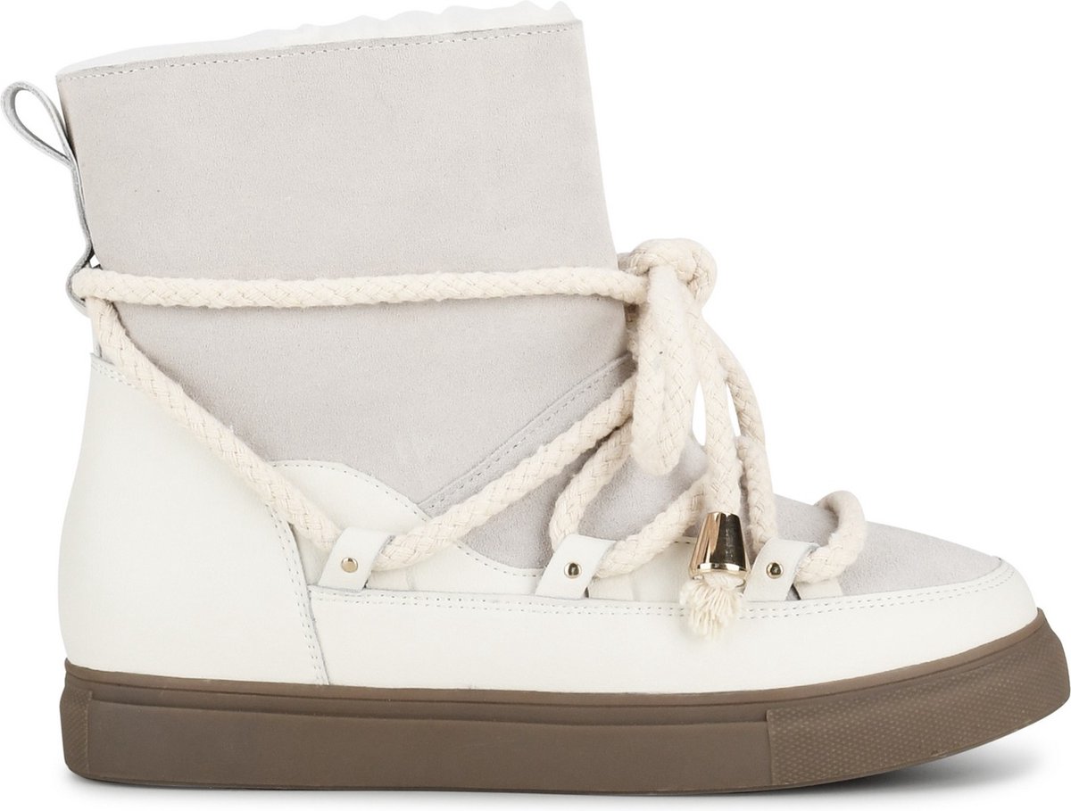laars, boots, waterschoenen, creme, luxe veters
