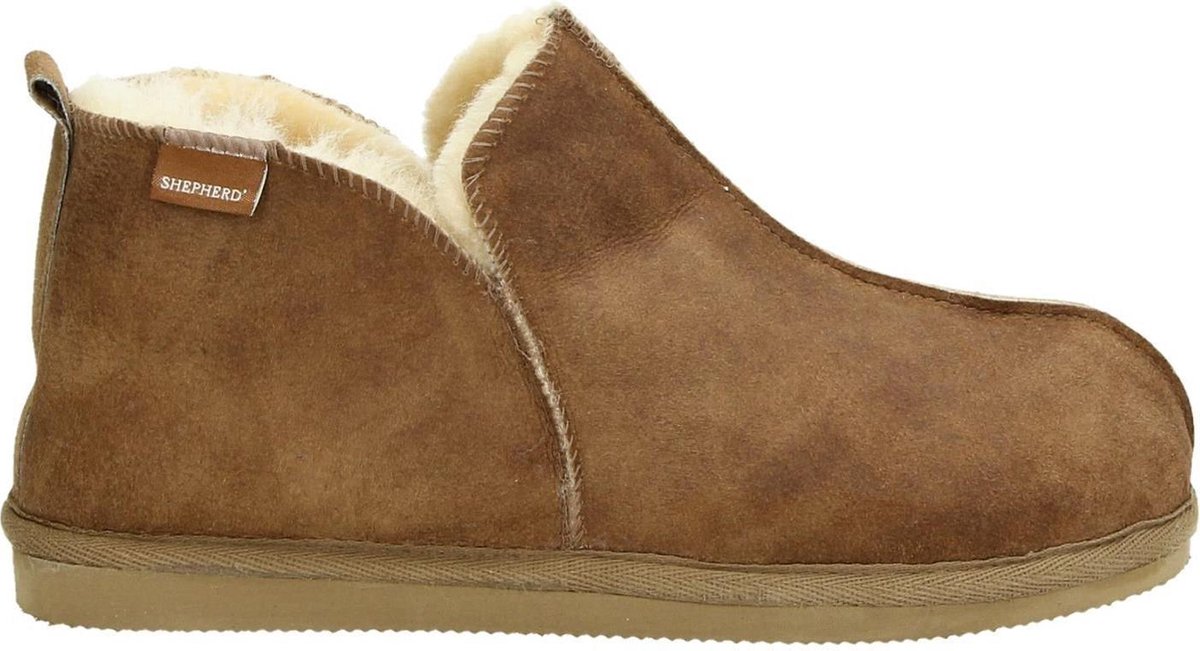 slippers, moccasin, suede, brown, shearling