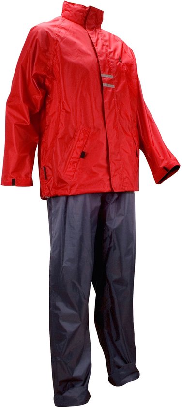 Ralka Regenpak Maat XL - Senior - Rood/Antraciet