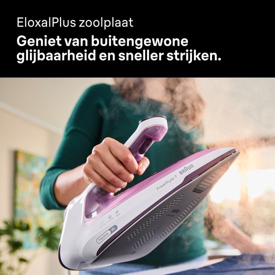 Braun FreeStyle 7 FI7215VI - Stoomstrijkijzer - 'Krachtig als een stoomgenerator - Paars