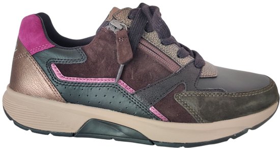 sneaker, damesschoenen, riemzak, multicolor, zacht leer