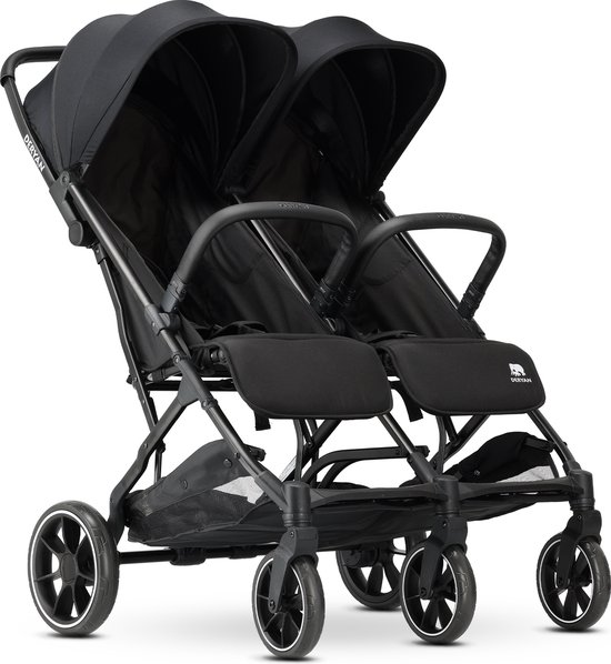 Deryan Rolo X2 XL Duo Buggy - 2 persoons - Compact & Licht - Zwart