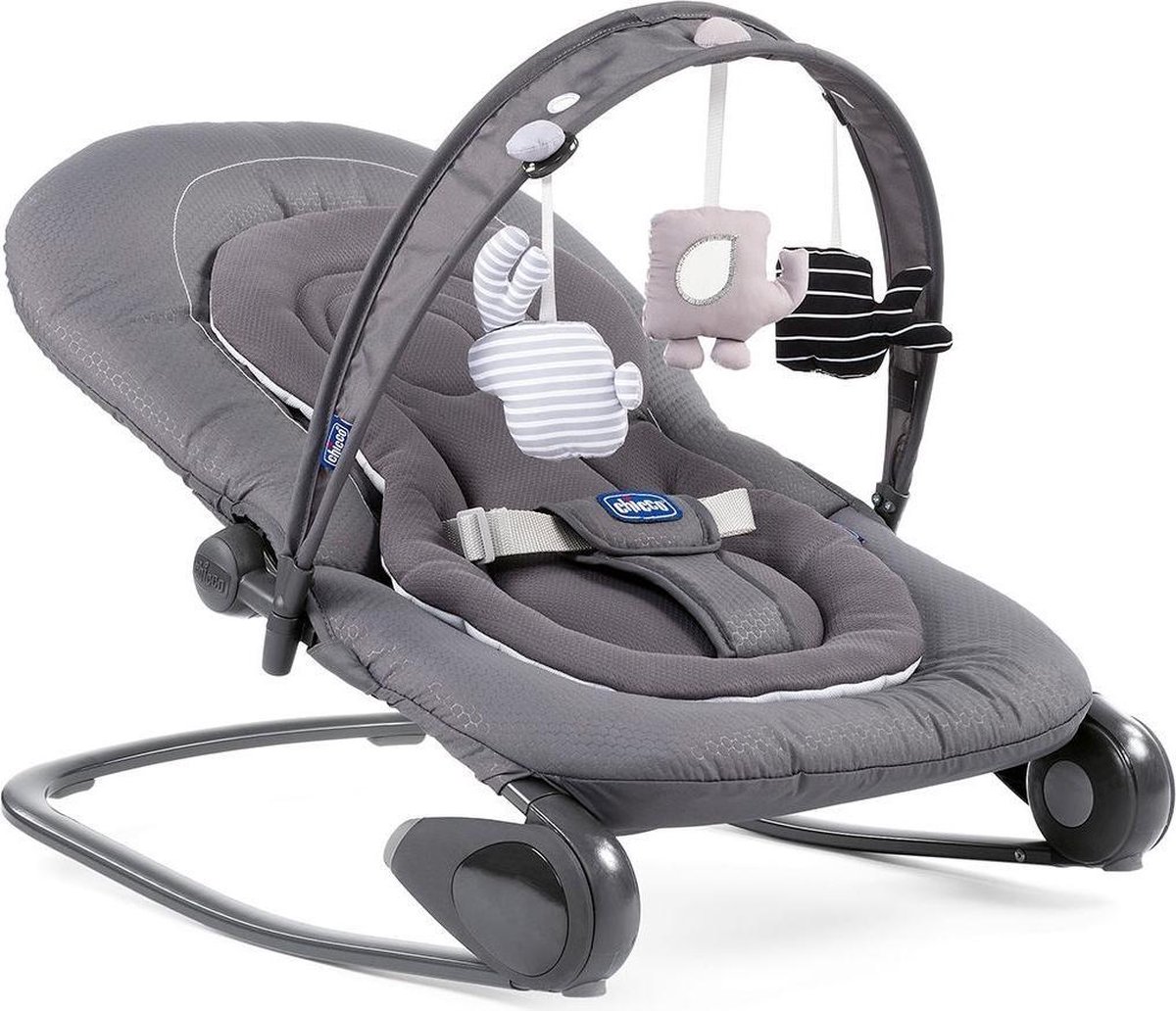 Chicco Relax Hoopla - Wipstoel baby - Met babygym speelboog - Comfortabel - Moon Grey