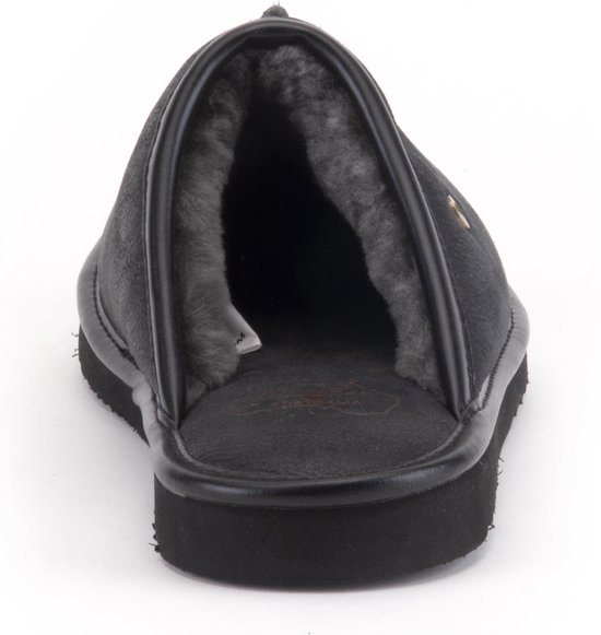 Warmbat - maat 43- Barron Suede Heren Pantoffels - Black