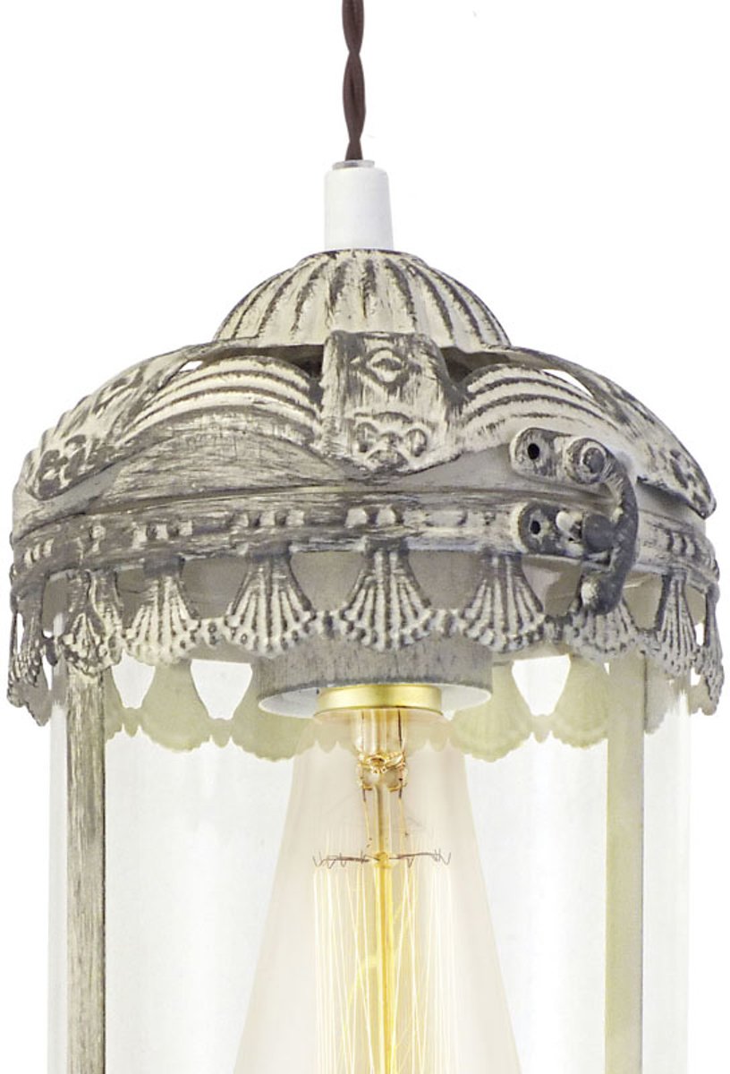 EGLO Vintage Langham - Hanglamp - 1 Lichts - Ø140mm. - Patina Bruin - Helder Glas