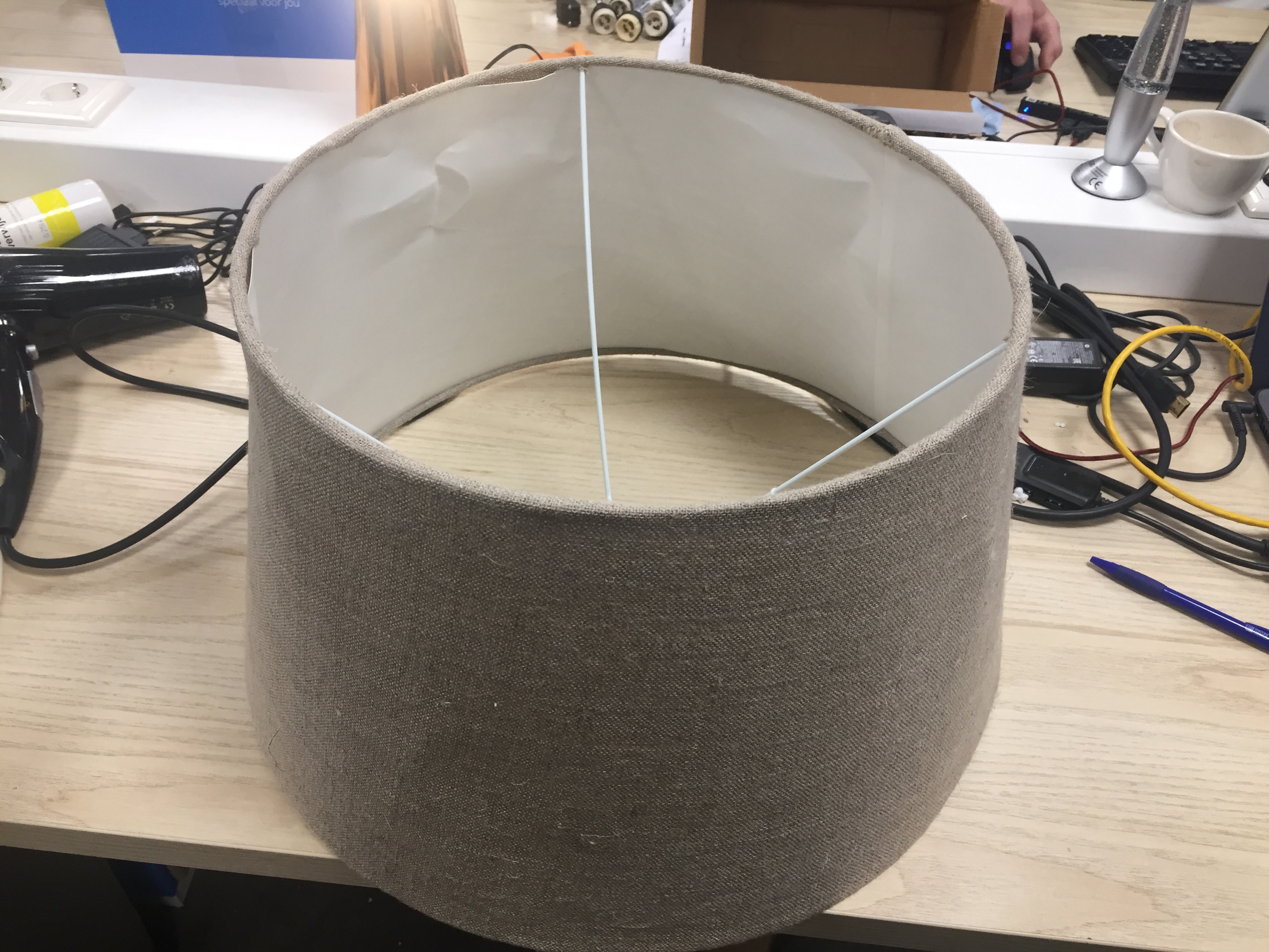 Koopjeshoek - Riviera Maison Classic Lamp shade - Lampenkap - Bruin - 35 x 45 cm - Linnen