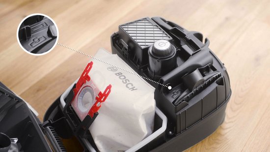 Bosch ProPower BGB41POW1 Serie 4 - Stofzuiger met zak - 11 mtr bereik - Vacuum cleaner - HEPA 13 - Zwart/Rood