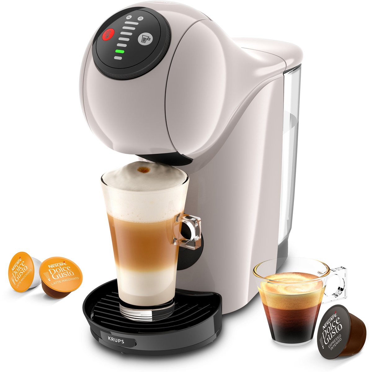 Krups NESCAFÉ Dolce Gusto Genio S KP243A - Koffiecupmachine - Basic Taupe - Automatische Stop  - Met XL-functie